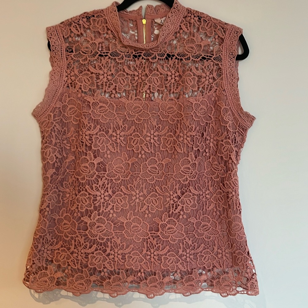 Beautiful blush pink lace top